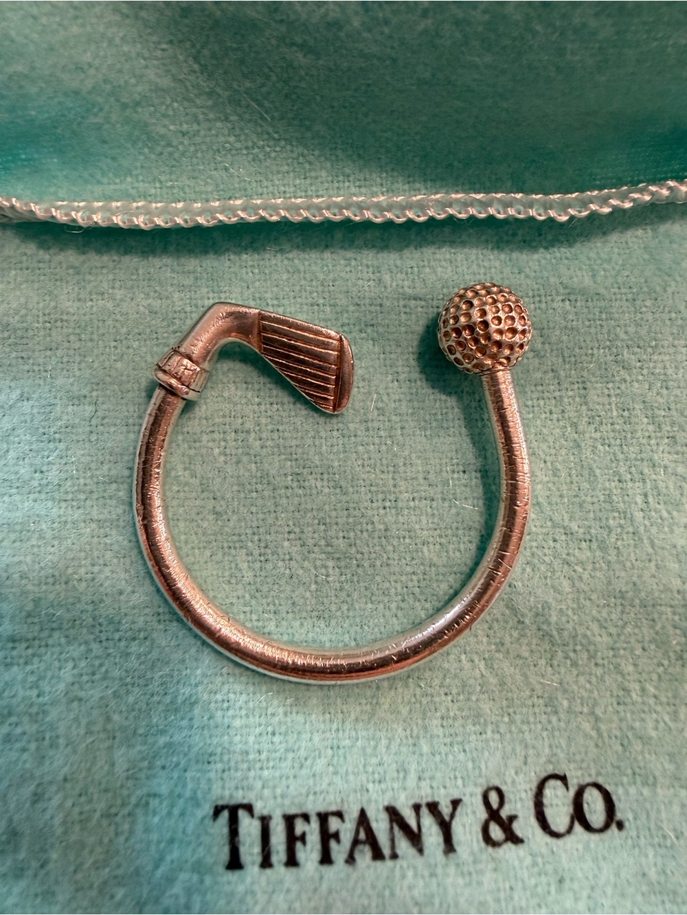 Tiffany & Co. Sterling Silver Golf Key Ring Keychain - Picture 2 of 4